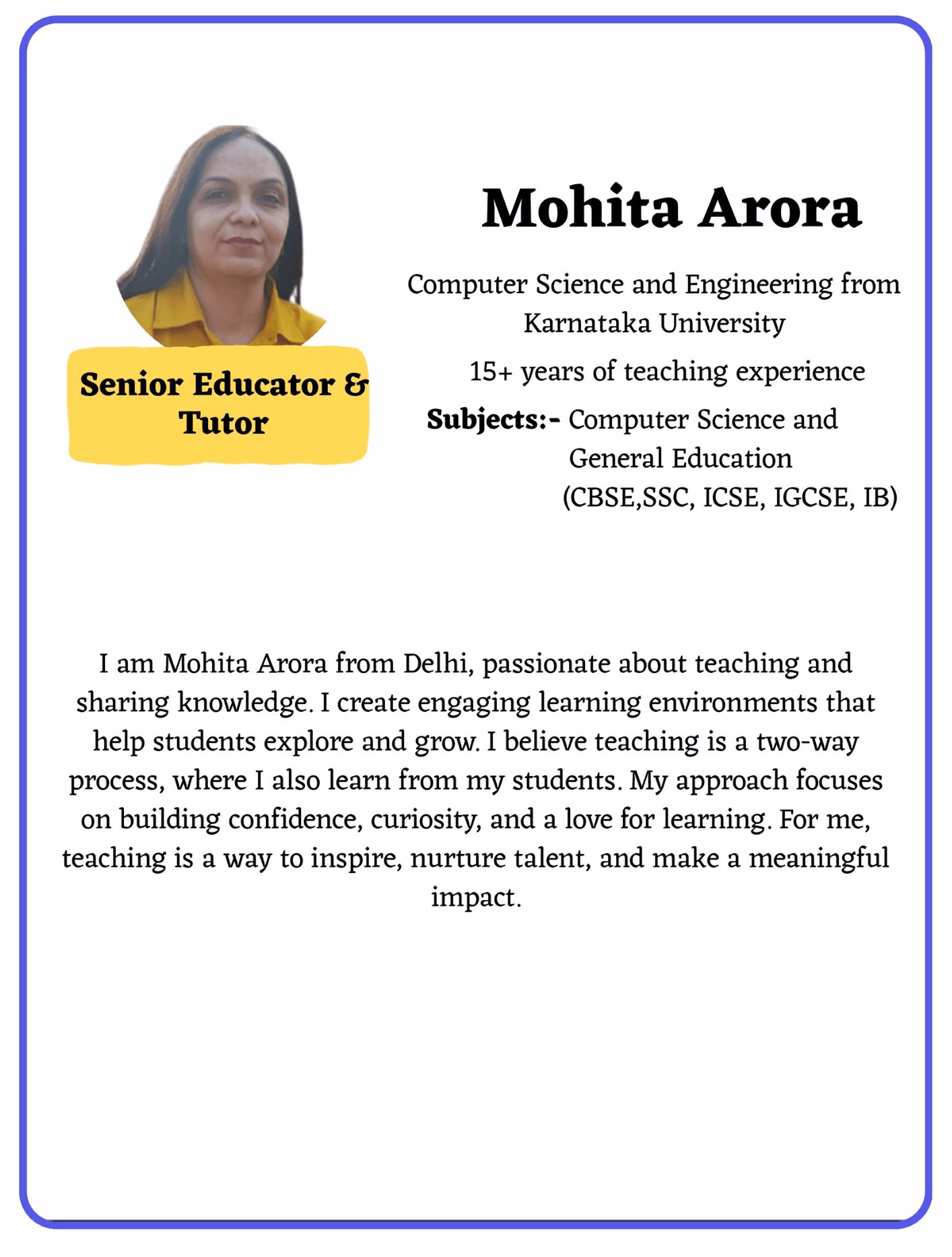Teacher Profile
