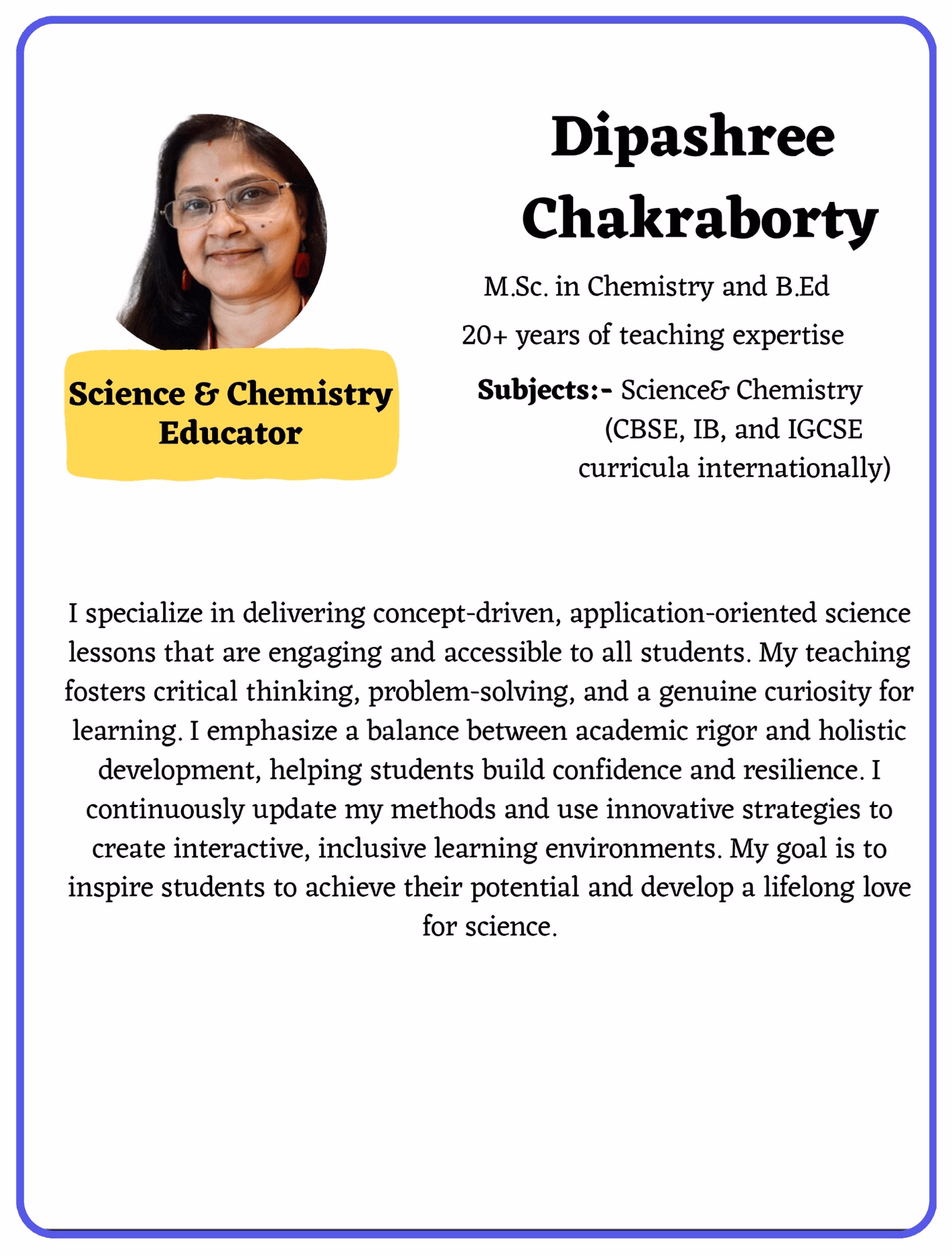 Teacher Profile