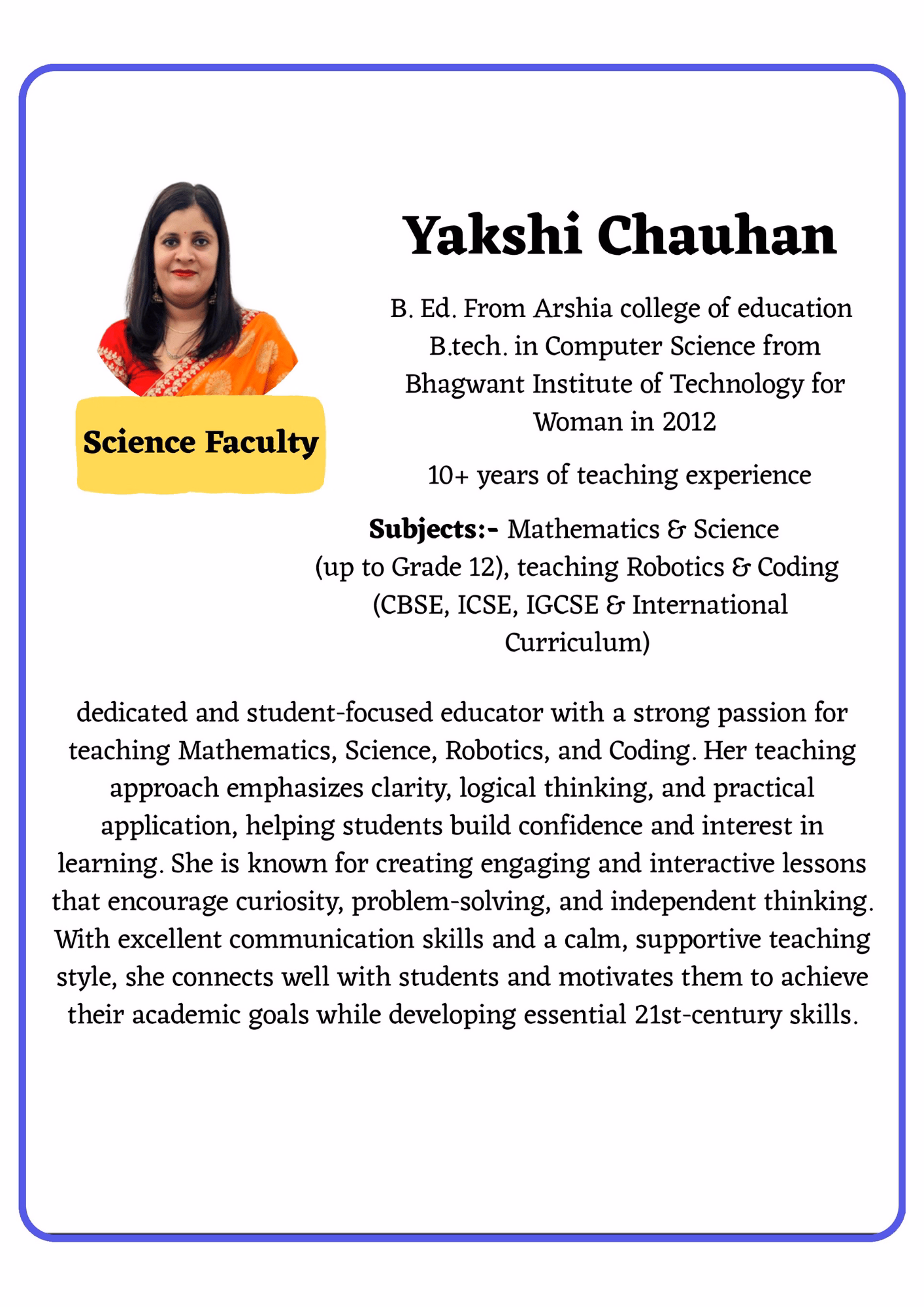 Teacher Profile