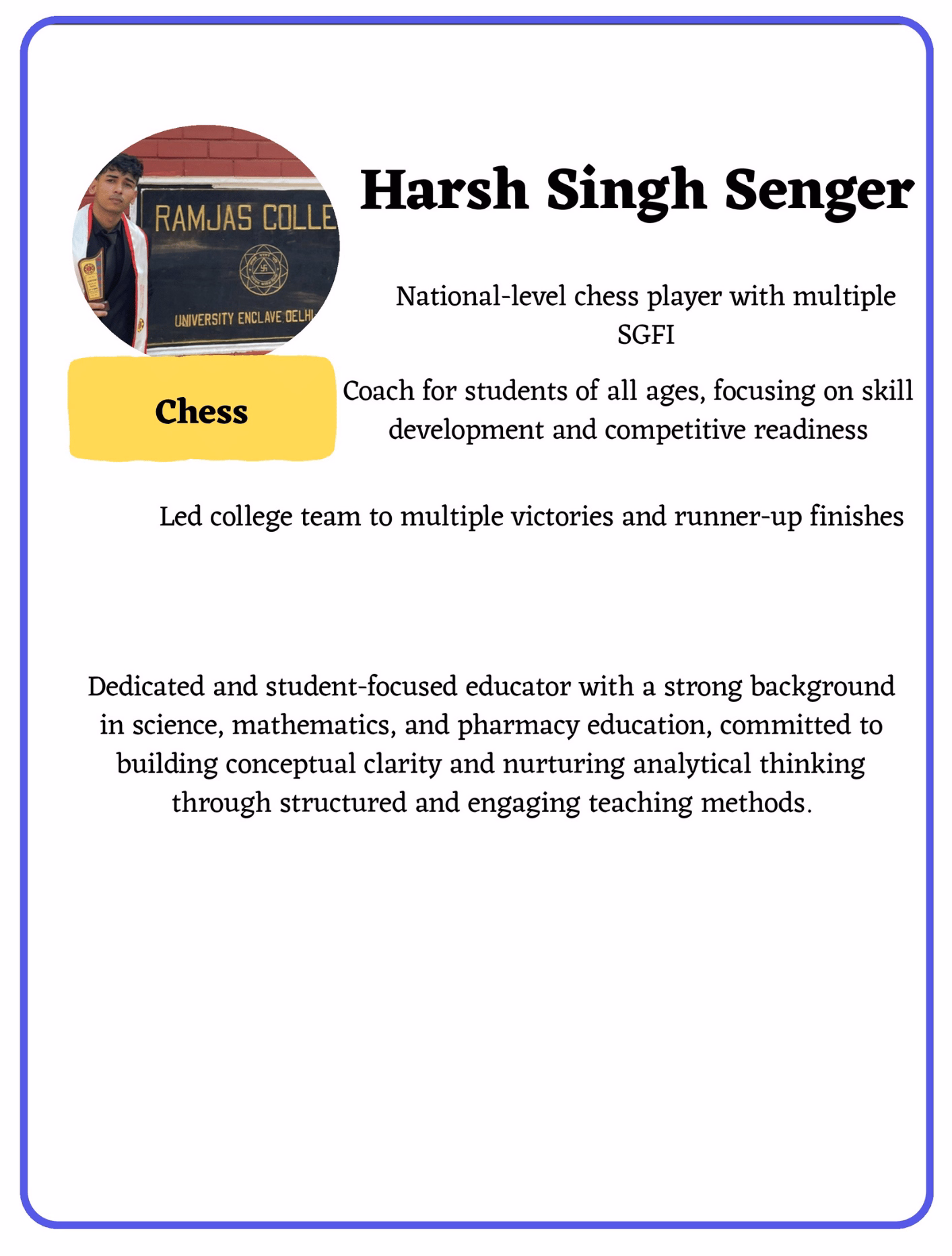 Teacher Profile